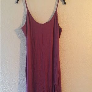 Split leg sexy bodycon Mauve dress
